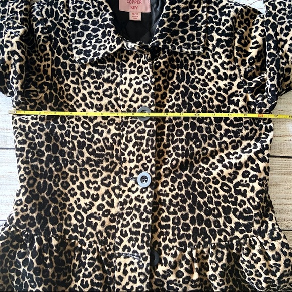 Girls Animal Print Dress Coat Sz 10-12 - Picture 12 of 15